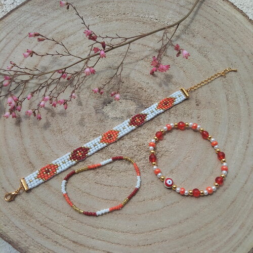 Ensemble de 3 bracelets oeil