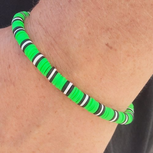 Bracelet homme en perles heishi colorées