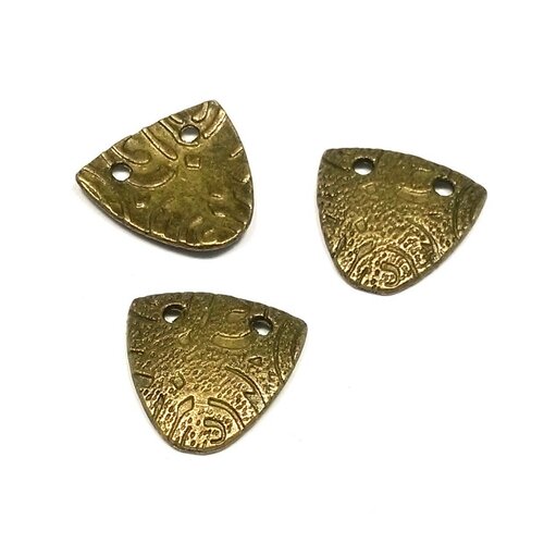 10 pendentifs connecteurs en metal couleur bronze 14mm