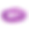 10 perles en verre givré violet 4 mm