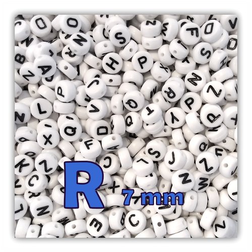 Lettre r perle alphabet palet 7 x 3.5 mm à l'unité