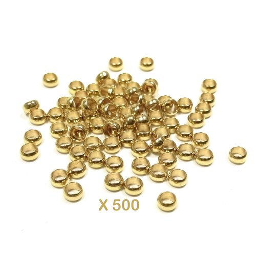 500 perles en laiton 3.5 mm