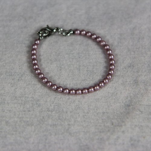 Bracelet perle rose clair