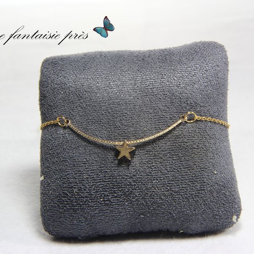Bracelet doré arc avec étoile