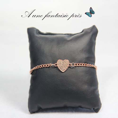 Bracelet coeur brillant