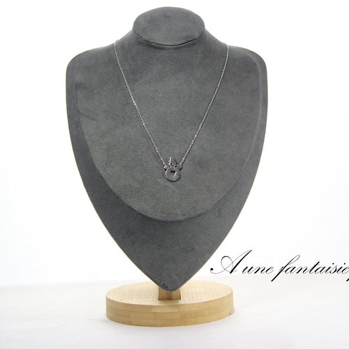 Collier argenté bonhomme de neige