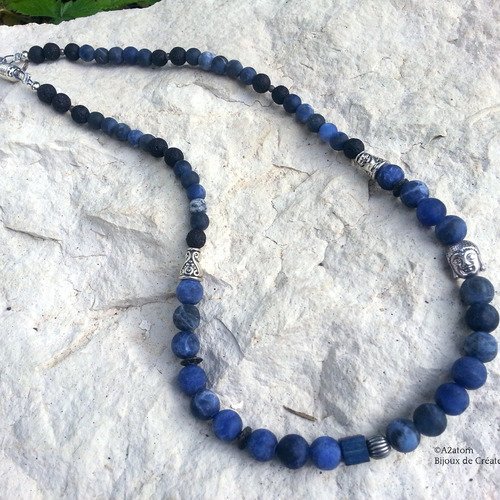 collier homme bleu collier homme bleu