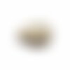 Perle goutte en verre indiennes blanc cassé,16x10mm trou 1mm,lot de 2