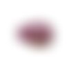 Perle goutte en verre au chalumeau artisanat inde,rose,15x11 mm,lot de 2 pcs