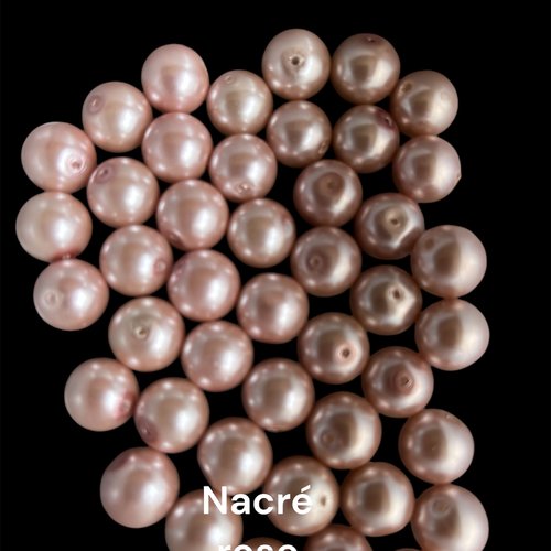 Perle de verre rose tendre,rond,12 mm,lot de 22 perles