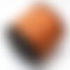 Cordon suédine orange brique 3mm de large 1mm d'épaisseur