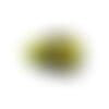 2 perles en verre au chalumeau artisat inde  jaune 15x11mm