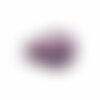 Perle goutte en verre indiennes lilas,parme,16x10mm trou 1mm,lot de 2