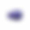 Perle goutte en verre indiennes bleu,16x10mm trou 1mm,lot de 2