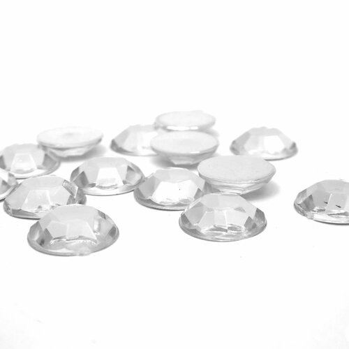 57 perles cabochons de strass synthétique 1,4 cm de diamètre 