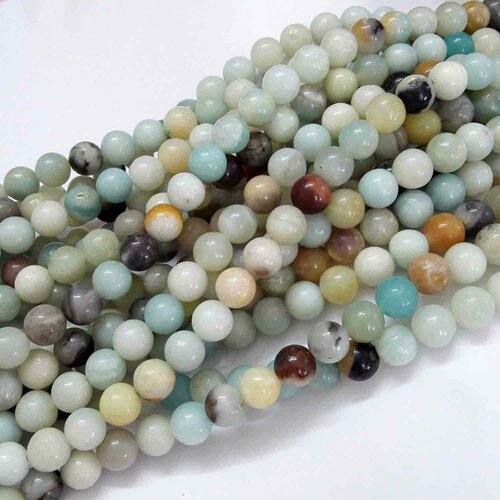 Perle amazonite naturelle,rond,10 mm,lot de 10 perles