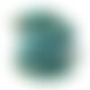 Cuir plat 5mm turquoise impression géométrique,vendu par 20 cm
