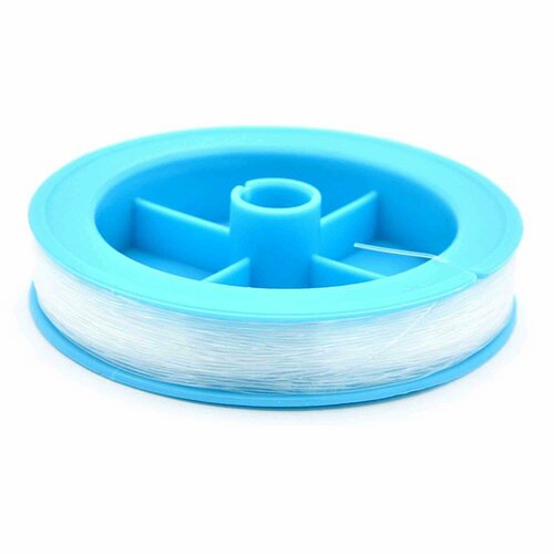 Fil de pêche transparent pour faire collier perle 0,6 mm d'épaisseur bobine de 70 mètres