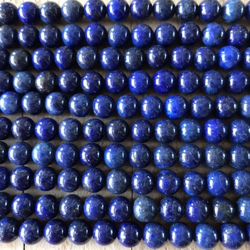 Perle lapis lazuli du canada,ronde,8mm,bleu,lot de 10 perles