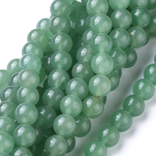 Perles aventurine verte du brésil 8 mm,rond,lot de 10 perles