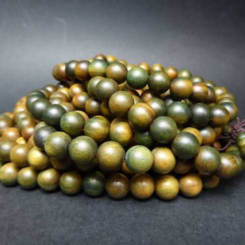Perle bois de santal bouddhiste bouddha méditation 8 mm,lot de 20 perles