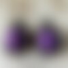 Pendentifs cabochon en jade violet,5 cm de long,lot de 2