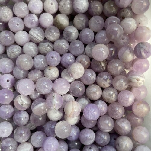 Perles de jade lavande clair ronde,naturel,grade a,10 mm,lot de 10 perles