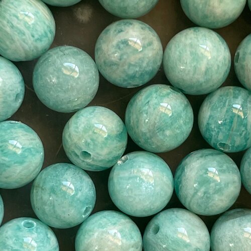 Perle amazonite du colorado grade a,ronde 8mm, lot de 10 perles
