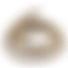 Fil de 124 perles de bois de coco plat rond,naturel,5.5x1.5~5mm, trou: 1mm