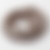 Fil de perles de bois de coco plat rond,naturel,8x2.5~5mm, trou: 1mm,107 perles