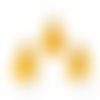 Pompons jaune en textile,lot de 10