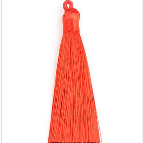 Pompon textile 9 cm rouge