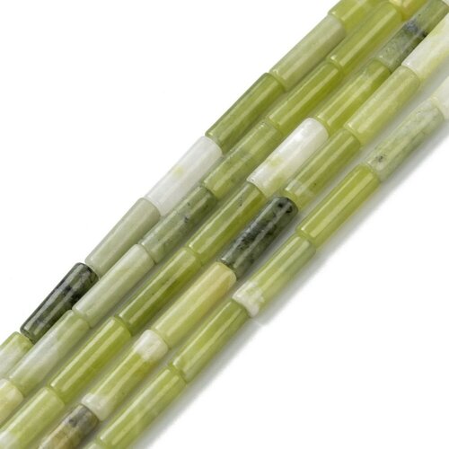 Perle tube  jade d'australie lot de 20 perles