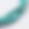Perle tube à quatre faces en turquoise, 12mm 4mm, trou 1mm lot de 20