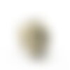 Perle laiton séparateur,plat rond, argent antique, 10.5x5mm, trou: 2.5mm,lot de 4 pcs