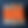 Elastique orange plat  5 mm ,vendu par 4 mètres