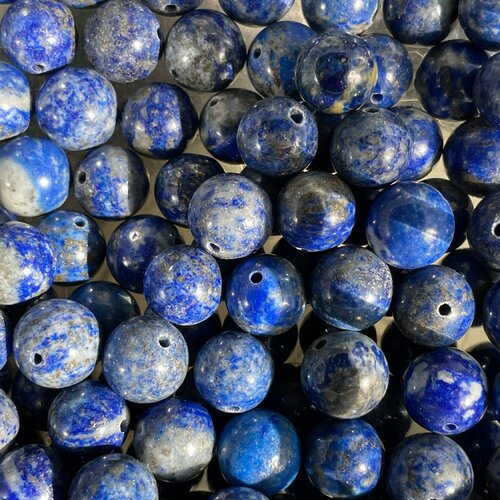 Perle lapis lazuli naturel grade b,10mm,lot de 10 pcs