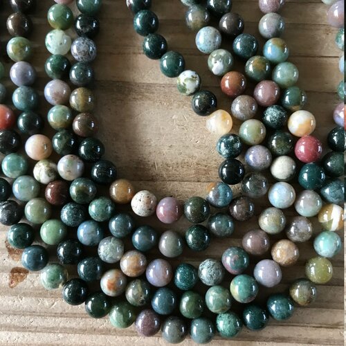 Perle agate indienne 10 mm,lot de 10 perles