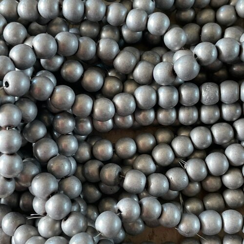 Perle hématite argent mat rond, 6mm,lot de 20 perles