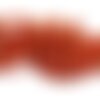 Perles d' agate rouge estampillé d'or six mots de mantras 8 mm,lot de 5