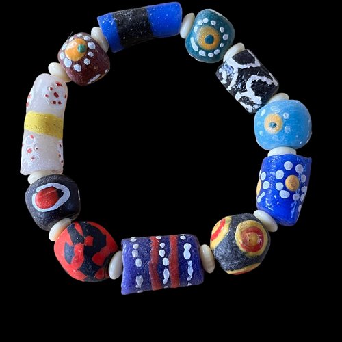 Perle africaine du ghana,mixt de 10 perles