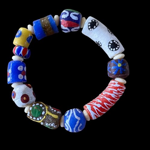 Perle africaine du ghana,mixt de 10 perles