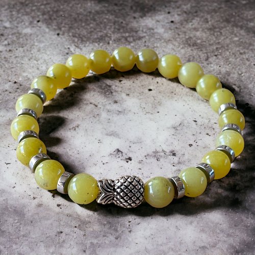 Kit bracelet élastique ananas et citrine