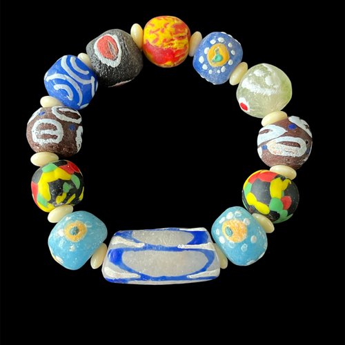 Perle africaine du ghana,mixt de 10 perles