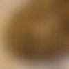 Perle oeil de tigre estampillé d'or six mots de mantra,8 mm
