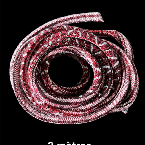 Cordon ethnique coton tissé diamètre 6 mm,vendu par 2m
