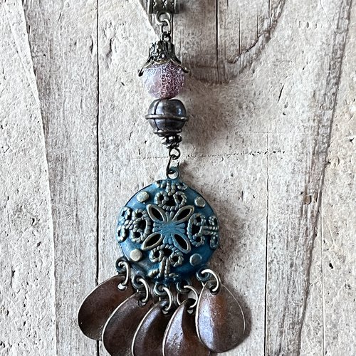 Pendentif ethnique perle en agate
