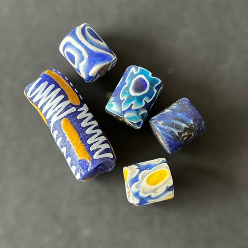Perle africaine du ghana,mixt de 5 perles