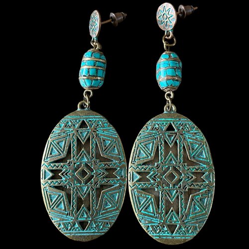 Boucle d’oreille ethnique et amérindiennes