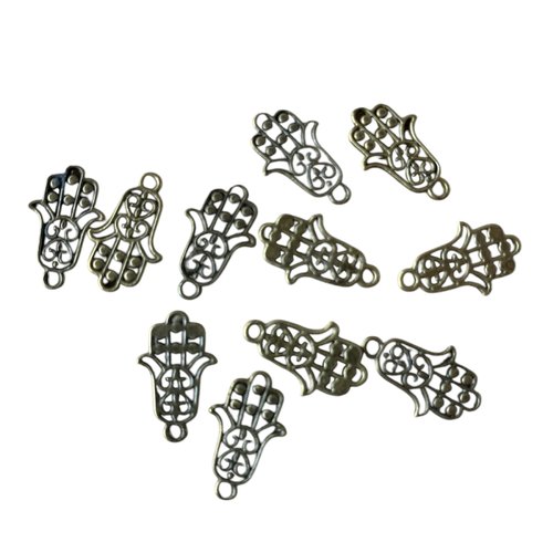 Breloque main de hamsa,métal bronze,23 mm,lot de 34 pcs